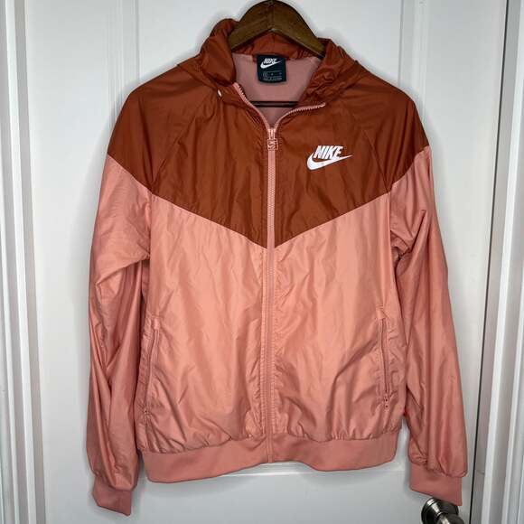 Nike Women's Two-Tone Windbreaker Full Zip Hooded Jacket - Picture 1 of 3